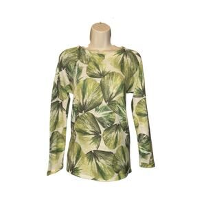 Nally & Millie floral leaf print hi-low top size‎ S